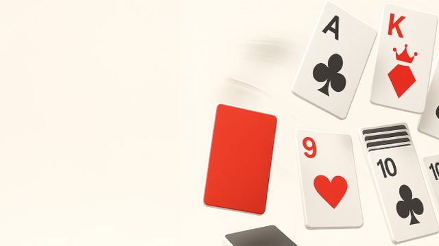 Spielkarten aus einem Solitaire-Blatt.